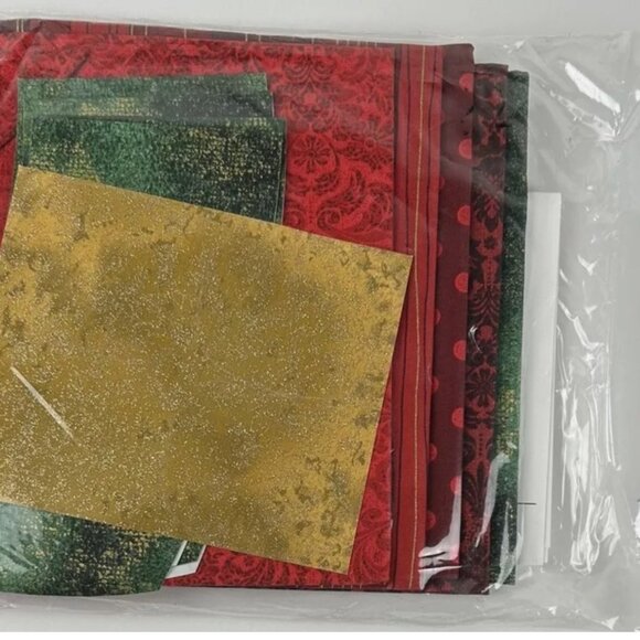 NEW Shabby Fabrics December Table Glitz Ornament Placemat Coasters Kit Fabric - Picture 3 of 3